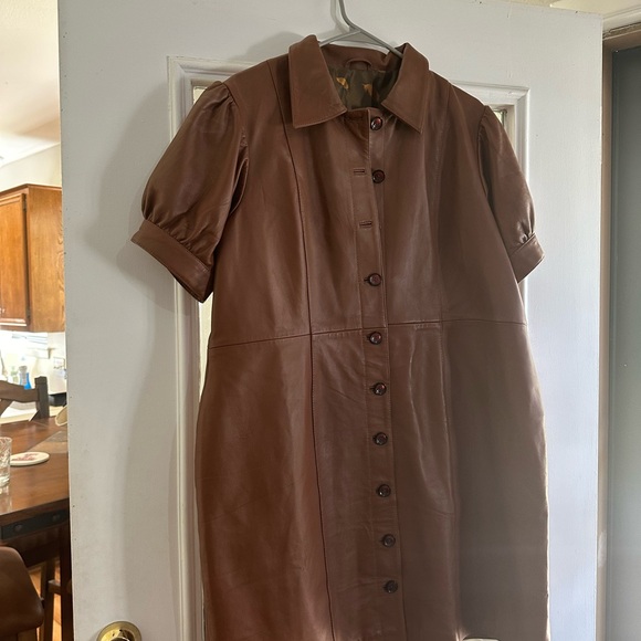 Handmade custom lamb skin dress
worn only once.  Great condition - Picture 4 of 5